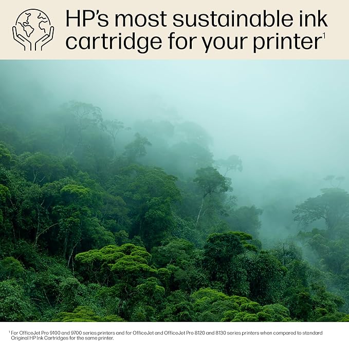 HP 923e Black EvoMore Ink Cartridge Printers | Works with Printer Series: OfficeJet 8120, OfficeJet Pro 8130 | Carbon Neutral | 4K0T7LN