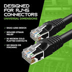 GearIt 24-Pack, Cat5e Ethernet Patch Cable 2 Feet - Snagless RJ45 Computer LAN Network Cord, Black