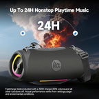 Portable Bluetooth Speaker,IPX7 Waterproof 80W Loud Stereo Sound Wireless Outdoor Speaker for Pool,Shower,Camping Bike Use,8H Playtime
