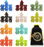 CiaraQ DND dice Set 10x7 Polyhedral Dice (70 pcs) for Dungeons and Dragons RPG MTG Role Playing Table Games with 1 Drawstring Bag