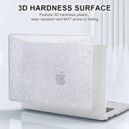 B BELK Compatible with MacBook Air 13 inch Case 2025 2024 2023 2022 M4 M3 M2 A3240 A3113 A2681, Plastic Hard Shell+Keyboard Cover+Screen Protector for MacBook Air 13.6 inch Case, Shiny Colorful Clear