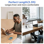 USB to USB C Cable [3.3ft, 2Pack ] USB A to Type C Right Angle Charger Cord 90 Degree Braided Fast Charging for iPhone 16/15/15 Plus/15 Pro/15 Pro Max/Samsung Galaxy S10 S10+, A15 A25, LG V30, Switch