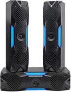Rockville HTS56 1000W 5.1 Channel Home Theater System, Bluetooth, USB, 8" Subwoofer, LED Light Effects, Remote Control, Optical Input, for Movies, Music & Karaoke