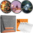 K&F CONCEPT 72mm Star Filters Kit (3pcs) 4 Points 6 Points 8 Points Cross Screen Starburst Filters Set -18 Layer Coating Ultra Slim Optical Glass Camera Lens Filter with 3 Cleaning Cloth
