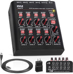 Pyle 8-Channel Wireless BT Streaming Mini Line Mixer with USB Audio Interface - 8 Mono/Stereo Switching Inputs | Ultra-low Noise Design with High Headroom | Built-in USB Sound Card - PMAX8