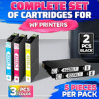 Reluen 5-Pcs 822XL Printer Ink Cartridges – High Capacity 2 Black & 3 Standard Color Combo Pack – Easy to Install and Compatible with WF-3820, WF-3823, WF-4820, WF-4830, WF-4833, WF-4834 Printers