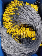 20" Cable Seals Tamper Proof Security Tags Steel Wire Seal Numbered Garden Marking Label Lock Strip Self-Locking Seal Length 50 CM (Pack of 100pcs)