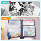 Umriox 24 Pack 12 Colors Zipper Pouches for Organizing, Letter Size, A4 Size, Zipper Bags for Puzzles & Board Game Storage, Office Supplies Travel Toiletries