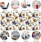 Watercolor Floral Large Mouse Pad,Gaming Keyboard Desk Pad,Extended Mouse Mat Non-Slip Rubber Base with Stitched Edges for Office Game Home XXL 35.4"x15.7"