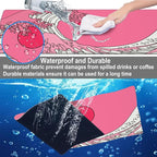 Mouse Pad, Large Great Wave in Vaporwave Pop Art Desk Mat, Extended Non-Slip Gaming Keyboard Mousepad Desk Pad, Thick Stitched Edges Waterproof Mouse Mat 31.5"x15.7" (Ocean's Crest Leap)