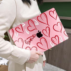 MEEgoodo Case for MacBook Pro 13 inch Case 2022 2021 2020 New A2338 M2/M1 A2251 A2289, Laptop Hard Shell with Keyboard & Camera Cover Compatible with 13 inch MacBook Pro, Heart with White Wings