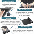 Black Anime Cloud Desk Mat XXL Large Gaming Mouse Pad Computer Laptop Mat, Extended Non-Slip Rubber Base Mousepad Keyboard and Mouse Mat, Night Sky Desk Pad with Stitched Edges, 31.5x15.75 in