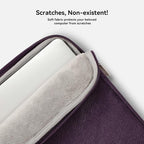 Voova Laptop Bag 15.6 Inch, Waterproof Computer Sleeve Carrying Case with Shoulder Straps & Handle Compatible with Macbook Air 15 M2/M3/M4, MacBook Pro 15/16, 15-16 Inch Hp Dell Lenovo, Dark Purple