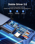 LENTION USB C Hub with 100W Charging, 4K HDMI, Dual Card Reader, USB 3.0 & 2.0 Compatible 2023-2016 MacBook Pro, New Mac Air/Surface, Chromebook, More, Stable Driver Adapter (CB-CE18,Blue)