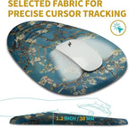 Hokafenle Ergonomic Mouse Pad Wrist Support with Stepped-Wedge Design, Wrist Rest Pain Relief Mousepad Filled with Memory Foam, Carpal Tunnel Mousepad for Wireless Mouse(12x8 inch, Apricot Blossom)