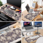 Galdas Gaming Mouse Pad XXL XL Large Long Extended Big Mousepad Non-Slip Rubber Keyboard Mouse Pad with Stitched Edges for Laptop Home Office (35.48x15.75x0.08 Inch)