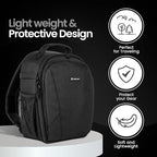 Tamrac Jazz 84 v2.0 Camera Backpack for Photographers, DSLR Camera Bag with Laptop Compartment, Professional Photography Backpack, Travel Camera Carrying Case with Adjustable Shoulder Straps – Black