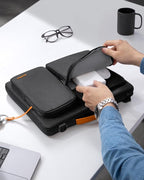 tomtoc Laptop Shoulder Bag for 14 Inch MacBook Pro M4/M3/M2/M1 Pro/Max 2024-2021, 13.5-14.4 Surface Laptop 6/5/Studio 2, Surface Book 3, 360 Protective Case Fit Asus VivoBook