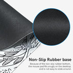 Large Gaming Mouse Pad for Desk,Kanagawa XXL Mouse Pad 35.4x15.7 Inch,Waterproof Desk Pad,Non-Slip Rubber Base Mice Pad,Keyboard Pad Computer Mat,White Mouse pad