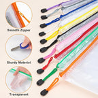 64Pack Mesh Zipper Pouch Bags, Waterproof A4 Letter Size Document Zipper Pouches for Storage, Teacher School, Toys, Puzzle, Office, 8 Colors