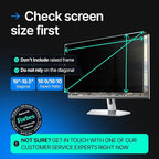 Universal Acrylic 19, 19.5 Inch Computer Privacy Screen Filter for Widescreen Computer Monitors - 17.3" x 11.4" (440 x 290mm) - Monitor Frame Hanging Type