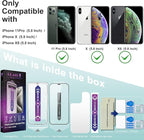 2 Pack Screen Protector Tempered Glass for iPhone 11 Pro and iPhone XS/X 5.8-Inch, Auto Dust Removal, No Bubbles, High Definition Clear, Easy Installation