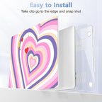 Case for MacBook Pro 13 inch with/Without Touch Bar (2016-2022, M2 A2338 M1 A2289 A2251 A2159 A1989 A1706 A1708), Hard Shell + Keyboard Cover + Dust Plug, Wildflower Heart
