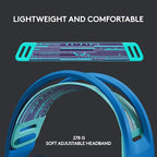Logitech G733 Lightspeed Wireless Gaming Headset + Litra Beam LX Premium Dual-Sided RGB LED Streaming Key Light - Blue