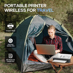 iDPRT Portable-Printer Wireless for Travel, 300DPI Inkless Thermal Small Printers for Home Use, Office, Vehicles, Mobile Bluetooth Printer Supports 8.5" x 11" US Letter, for Smartphone & PC,Black