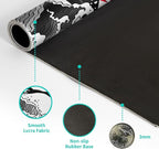 Japanese Red and Black Wave Gaming Mouse Pad Extended Large Mouse Mat Desk Pad Sea Texture Non-Slip Rubber Base Wave Mousepad Stitched Edges Keyboard Desk Pad for Office Home Game 31.5x11.8 Inch