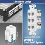 Everest easyJACK - 90° Angled Speed Termination Keystone Tool Set - with 20-Pack of RJ45 Cat6 Keystone Jacks in White (Slim Profile Design) - Time Saver Network Punch Down Tool Cat6