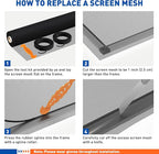 MAGZO High Density Window Screen Replacement Mesh Roll, 37.4in × 16.4ft High Definition Siftproof 32x28 Mesh Screen for Porch Doors Repair Kit, Ideal for Patio Windows, Sliding & DIY Projects