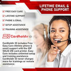 Easy Badges Solid 210 ID Badge Printer | with Beginner Software, & Everything Needed to Design and Print 400 ID Cards, | Single Sided Employee & Student ID Card Printer
