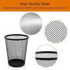 HSYMQ Desk Pencil Pen Holder, Wire Mesh Pen Cup Holder for Desk Organizer and Office Desk Accessories (1 Pack)