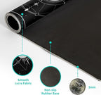 Sun Moon Gaming Mouse Pad Black Large Mouse Pad for Keyboard and Mousepad Desk Mat with 3mm Non-Slip Base and Stitched Edge for Gaming and Office Computer Mat Protector Mat 31.5x11.8 Inch
