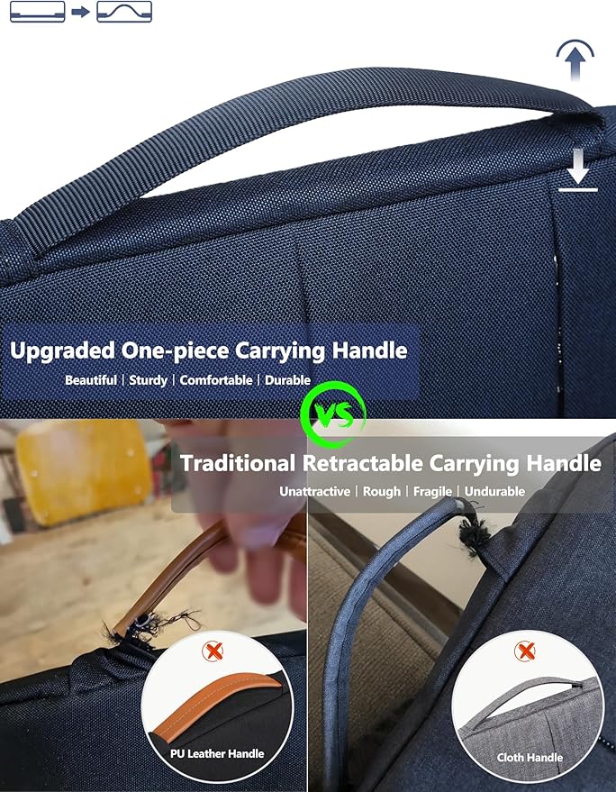 HYZUO 14-15 Inch Laptop Sleeve Bag for MacBook Air 15 M4 M3 M2, MacBook Pro 15, 15" Surface Laptop, XPS 14/15 Plus, Portable NoteBook Case for 14" HP Dell Lenovo ThinkPad Asus, Navy Blue