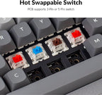 Keychron Q2 Wired Custom Mechanical Keyboard, QMK/VIA Programmable Macro, Full Aluminum, Hot-Swappable Gateron G Pro Red Switch, 65% Layout Double Gasket Compatible with Mac and Windows - Grey
