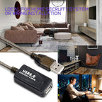 LDKCOK USB 2.0 Type A Male to A Female Active Repeater Extension Cable 60ft, High Speed 480 Mbps