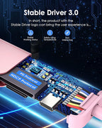 LENTION USB C Hub with 100W Charging, 4K HDMI, Dual Card Reader, USB 3.0 & 2.0 Compatible MacBook Pro, New Mac Air/Surface, Chromebook, More, Stable Driver Adapter (CB-CE18, Rose Gold)