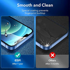 ESR 3 Pack for iPhone 12, iPhone 12 Pro Screen Protector, HD Clear Tempered Glass Scratch Resistant with Easy Installation Frame compatible with iPhone 12/12 Pro 6.1", Case-Friendly
