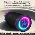 TREBLAB HD77 Bluetooth Speaker - Powerful 360° Sound with Impactful Bass, 30W Portable Wireless Audio, 20H Battery, IPX7 Waterproof, TWS Stereo, Shockproof Design for Outdoor, Beach, Pool, Jobsite