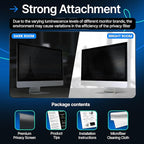 Acrylic 24 Inch Computer Privacy Screen Filter Compatible with 24 inch iMac (2021, 2022, 2023, 2024, M1, M3, M4) - 21.5" x 12.6" (547 x 320mm) - Monitor Frame Hanging Type
