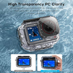 REYGEAK Waterproof Case for DJI Osmo Action 5Pro/4/3,164FT/50M Underwater Protective Housing Dive Kit,Diving Housing Cover Shell with Magnetic Quick Release Interface.