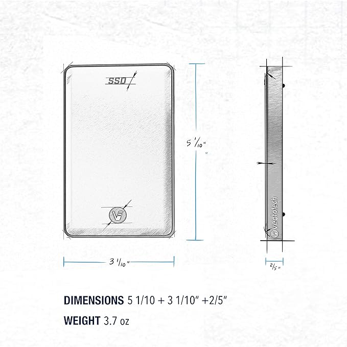 8TB External SSD USB-C Portable Solid State Drive (USB 3.1 Gen 2) | 3D NAND Flash | Rapid