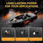 Power Queen 12.8V 100Ah Low-Temp LiFePO4 Battery with 12V20A Charger, Low Temperature Protection, Built-in 100A BMS, Grade A Battery Cell, Up to 15000+ Cycles, Perfect for Trolling Motor, Marine, RV