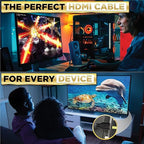 PowerBear 4K HDMI Cable 40 ft | High Speed, Braided Nylon & Gold Connectors, 4K @ 60Hz, Ultra HD, 2K, 1080P, ARC & CL3 Rated | for Laptop, Monitor, PS5, PS4, Xbox One, Fire TV, Apple TV & More
