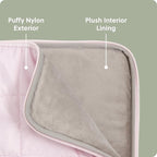 U Brands Nylon Puffer Zipping Medium Laptop Sleeve, 9.75" x 13", Computer Accessories, Laptop Bag for MacBook Pro, MacBook Air, Chromebook, HP Computer, Petal Pink