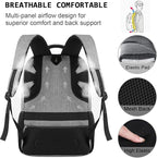 Laptop Backpack,Business Travel Anti Theft Slim Durable Laptops Backpack with USB Charging Port,Water Resistant College Computer Bag for Women & Men Fits 15.6 Inch Laptop and Notebook - Grey