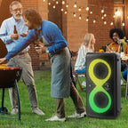 Monster Cycle Plus Bluetooth Speaker, 380W High Power Portable Party Speaker with 7 Lighting Effects, 108dB Loud Stereo Sound, 24H Playtime, Speakers with Subwoofer for Outdoor, Party