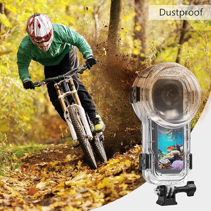 PULUZ Invisible Dive Case for Insta360 X5, [196ft/60m] Waterproof Case Diving Housing Cover Protective Underwater Shell for Insta 360 X5 Action Camera Accessories